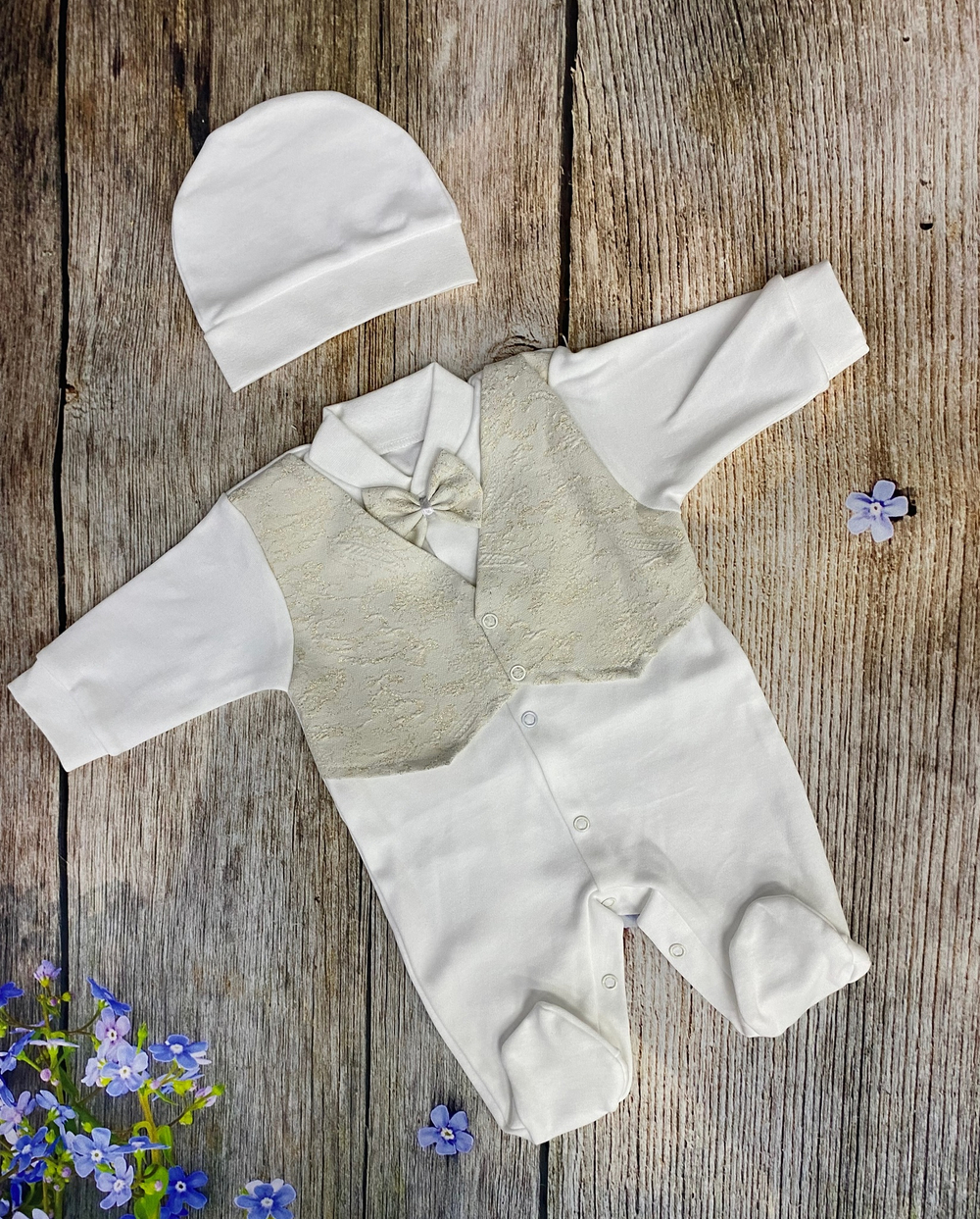 Комплект для мальчика (комбинезон, шапка) Артикул: 0403И (Размер: 62)