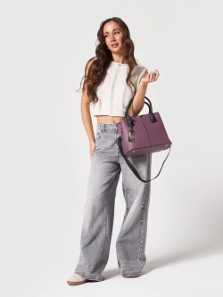 Сумка через плечо кожаная тоут классика средняя