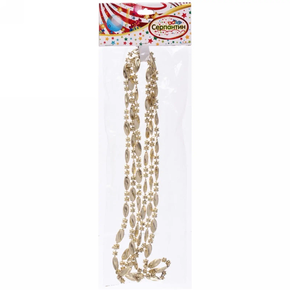 Бусы на ёлку 2м «Льдинка», Шампань