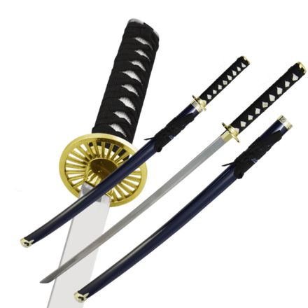 Armas Del Mundo Набор самурайских мечей, 2 шт. Ножны синие,гарда "золотое солнце"
