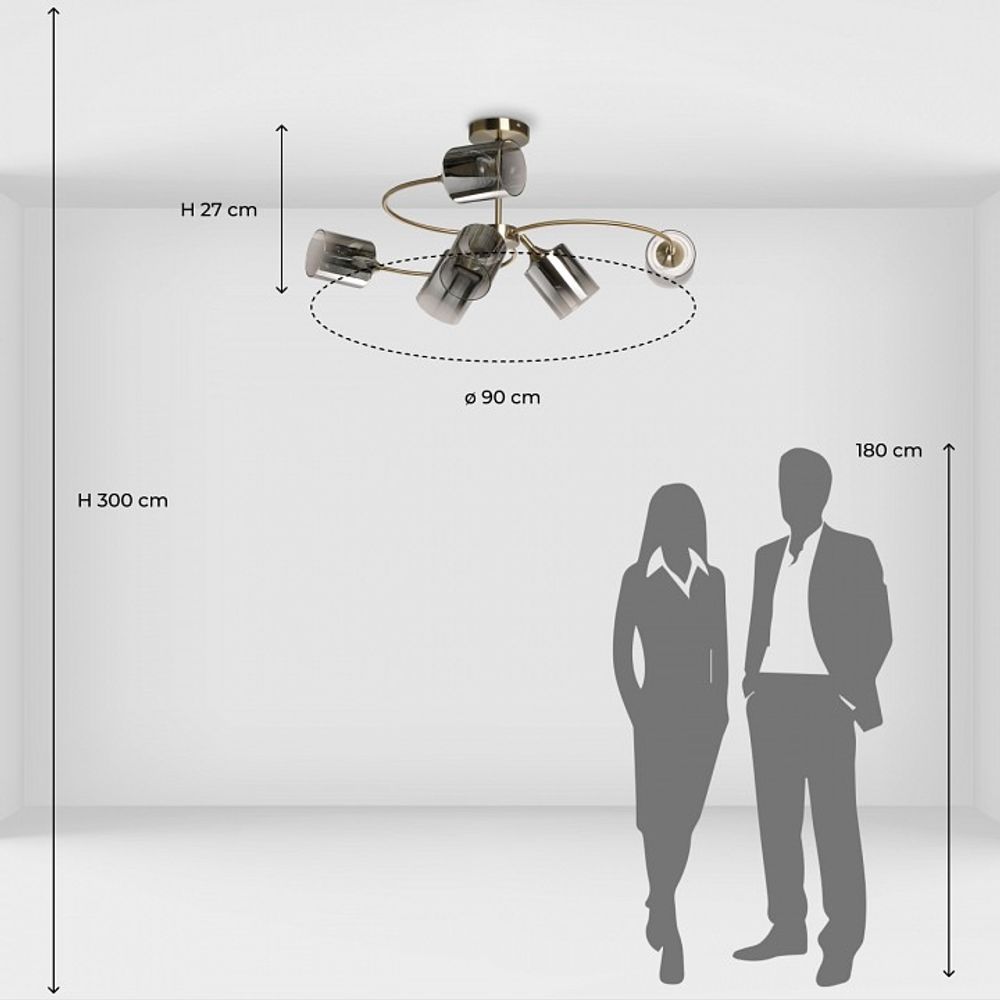 Люстра на штанге De City Вита 2 220014106