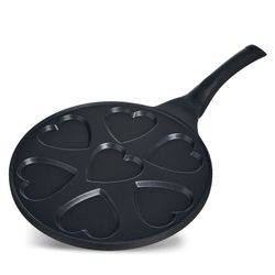 СКОВОРОДА AGNESS "СЕРДЦЕ" ДЛЯ ОЛАДИЙ С АНТИПРИГАР.ПОКРЫТИЕМ ДИАМЕТР=26.5 СМ.