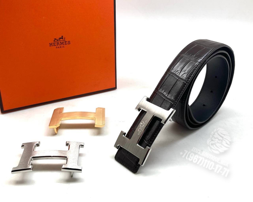 Ремень Hermes из кожи крокодила