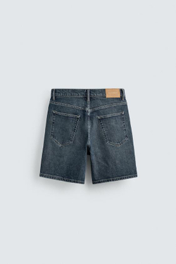 ZARA ДЖИНСОВЫЕ ШОРТЫ REGULAR FIT, СИНИЙ