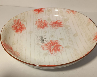 Тарелка керам. 20см. (розов.цветы)001В