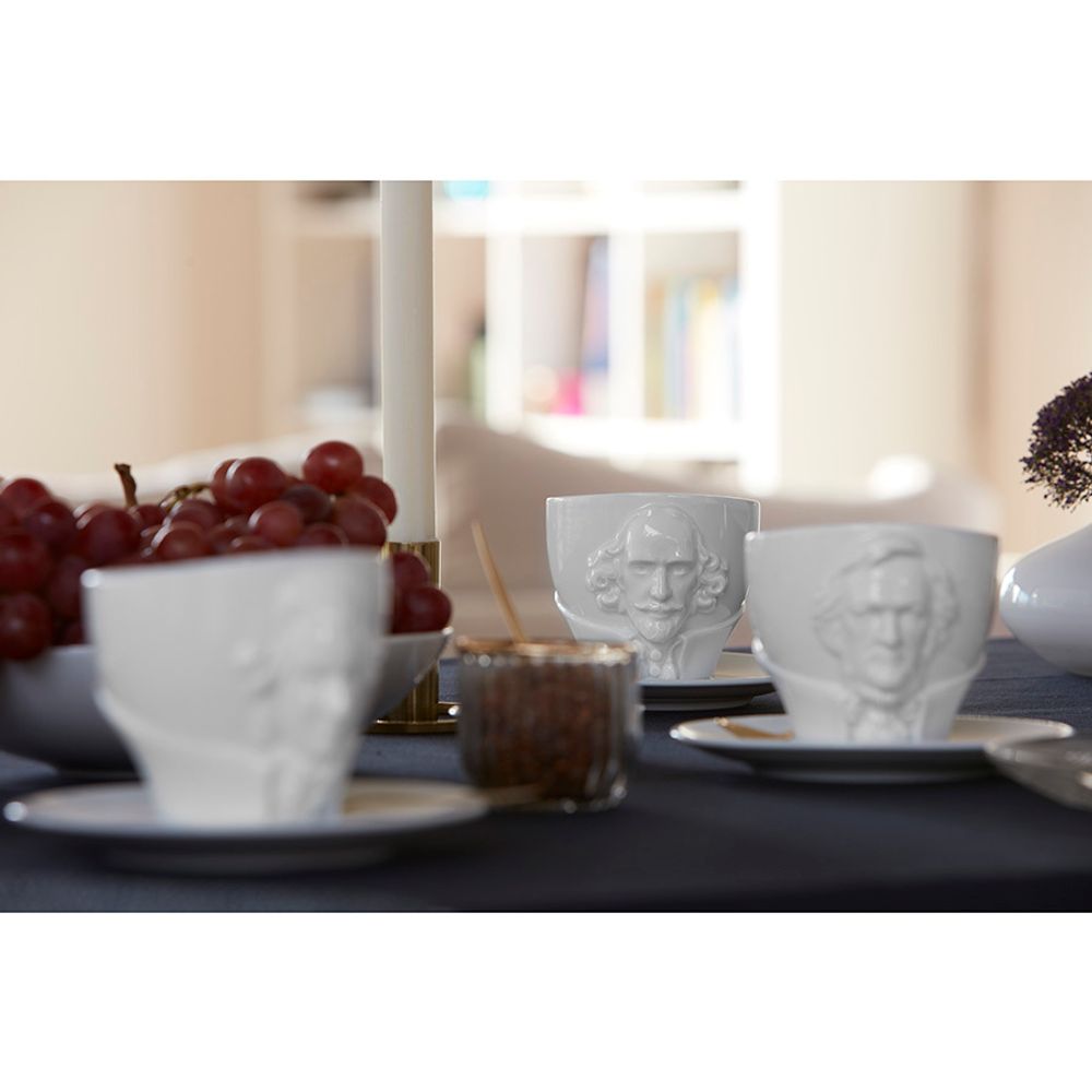 Чайная пара Talent, William Shakespeare, 260 мл, белая