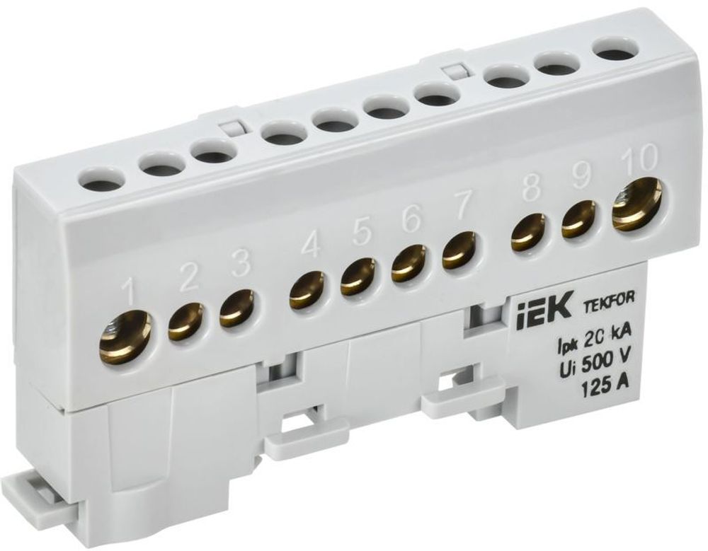 Шина L "фаза" изол. на универс. держ. 8х12-10-Ср TEKFOR IEK TF-NN20-10-KL-K03