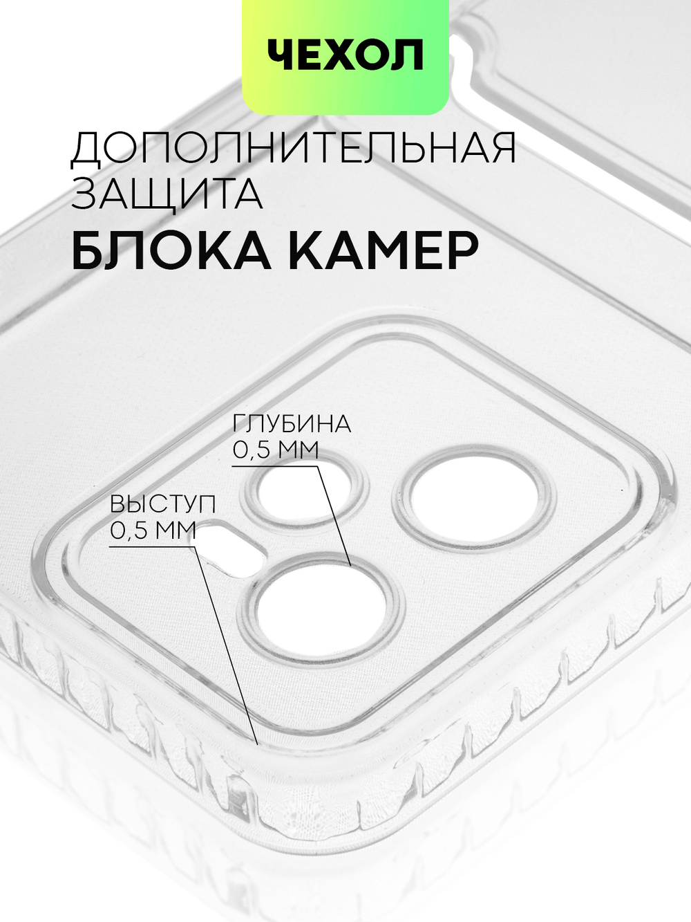 Чехол BROSCORP для realme C35 (арт. RM-C35-TPU-01-POCKET )