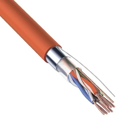 Кабель витая пара экранированный FTP 4PR 24AWG нг(А)-HF cat 5e CU ZH 8 жил оранжевый [305м] Rexant (провод для интернета) 01-0150