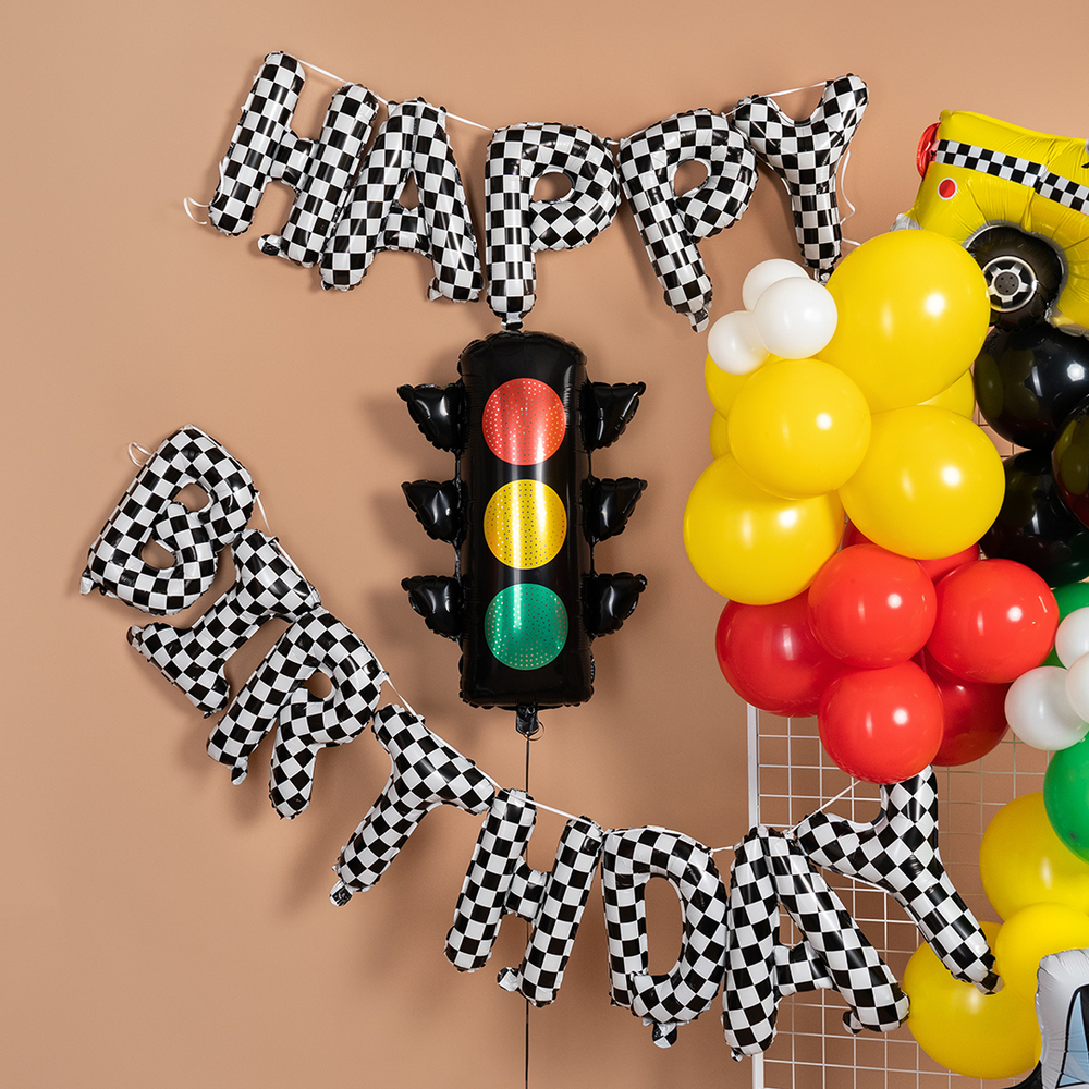 Набор шаров-букв (16''/41 см) Мини-Надпись "Happy Birthday", Пит-Стоп