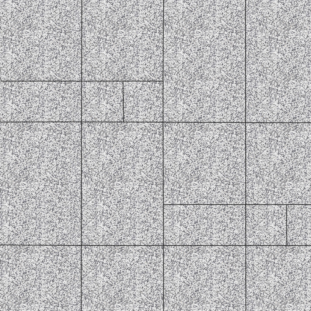 Тротуарная плитка ГРАНДО - Стоунмикс Белый с черным, комплект из 4 видов плит