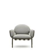 Садовое кресло Joncols серое с зеленой алюминиевой отделкой