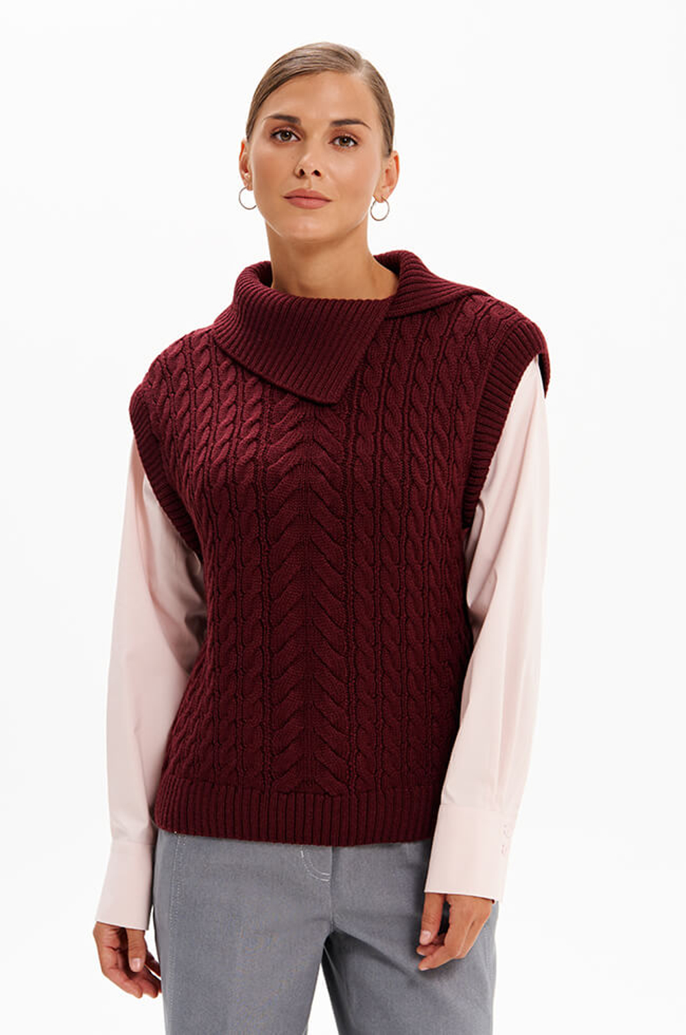 23447 Джемпер женский (бордовый)