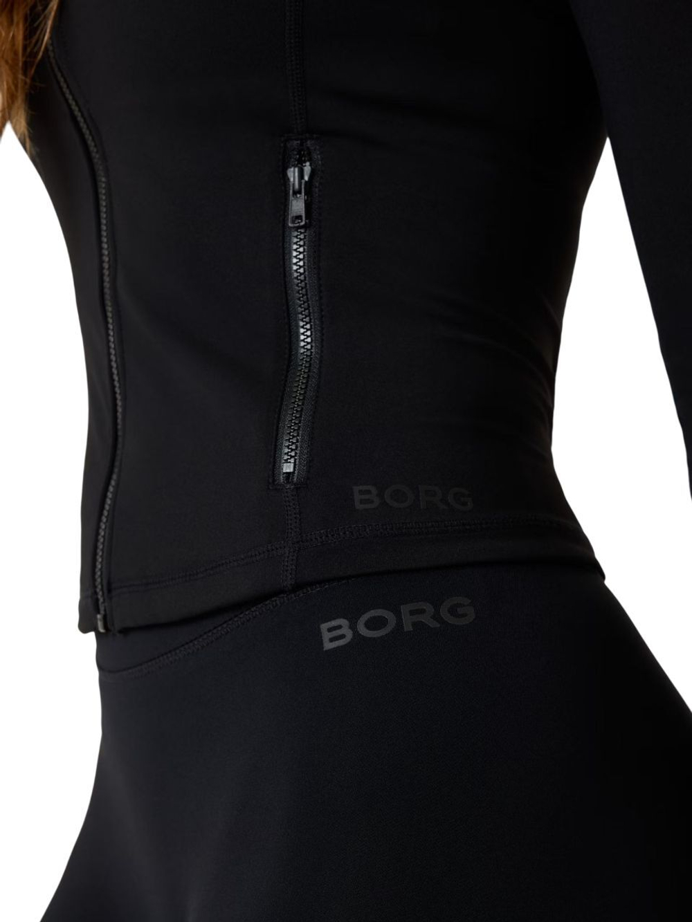 Женская теннисная куртка Bjorn Borg Alice Soft Zip Midlayer - black beauty