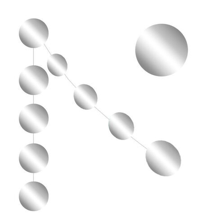 Гирлянда "Круги" Серебро