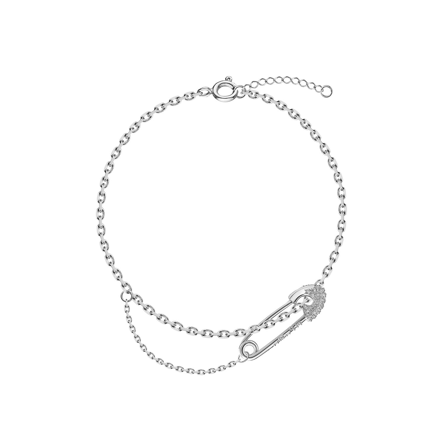 Браслет Crystal Pin Bracelet - Silver