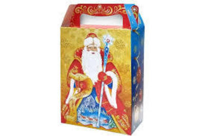 Коробка НГ ОТКРЫТКА 140х80х195(235) 1000гр (уп150)