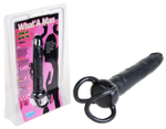Насадка на член и мошонку с анальным стимулятором What'A Man (Цвет: черный)