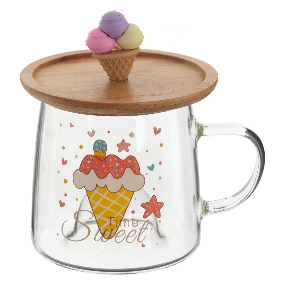 GAEM Кружка с крышкой-подставкой,, 350 мл, L11 W9 H11,5 см, 4в.