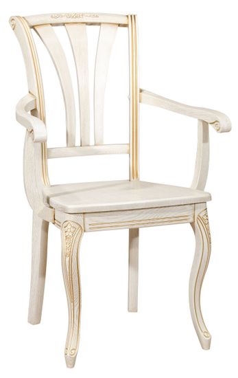 Кресло Марсель-2 (дуб/тон 902/резьба/жесткое сиденье)