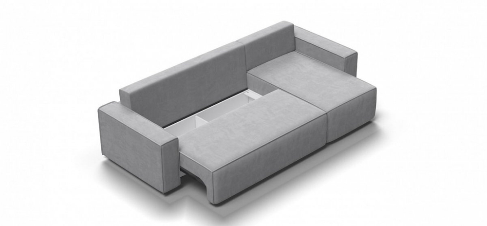 Угловой диван Норд Велюр Монолит сталь