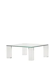 Журнальный столик из закаленного стекла Adularia прозрачного цвета 85 x 85