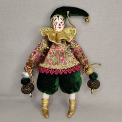 Ёлочная игрушка Клоун в колпачке
