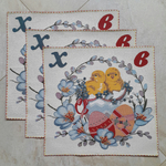 Набор декоративных гобеленовых салфеток 40*40 см. 3 шт. Пасхальный