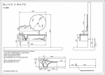 Тумба с раковиной Black&White Gravity V-2400 180 серая