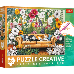 Pazl \ Puzzle \ Пазлы  Puzzles - "500 Puzzle Creative" - Cat Orangery / Trefl