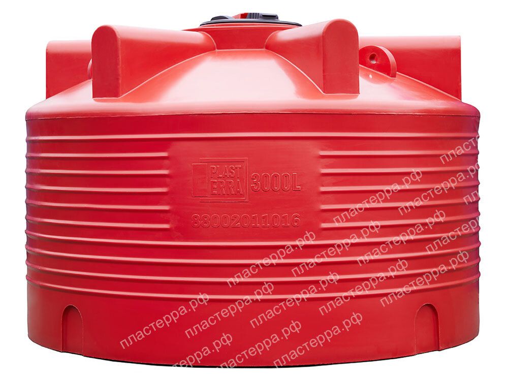 Емкость цилиндрическая транспортная Пластерра PT VLTS 3000 л. вертикальный (2000x2000x1420см;красный) - арт.560122
