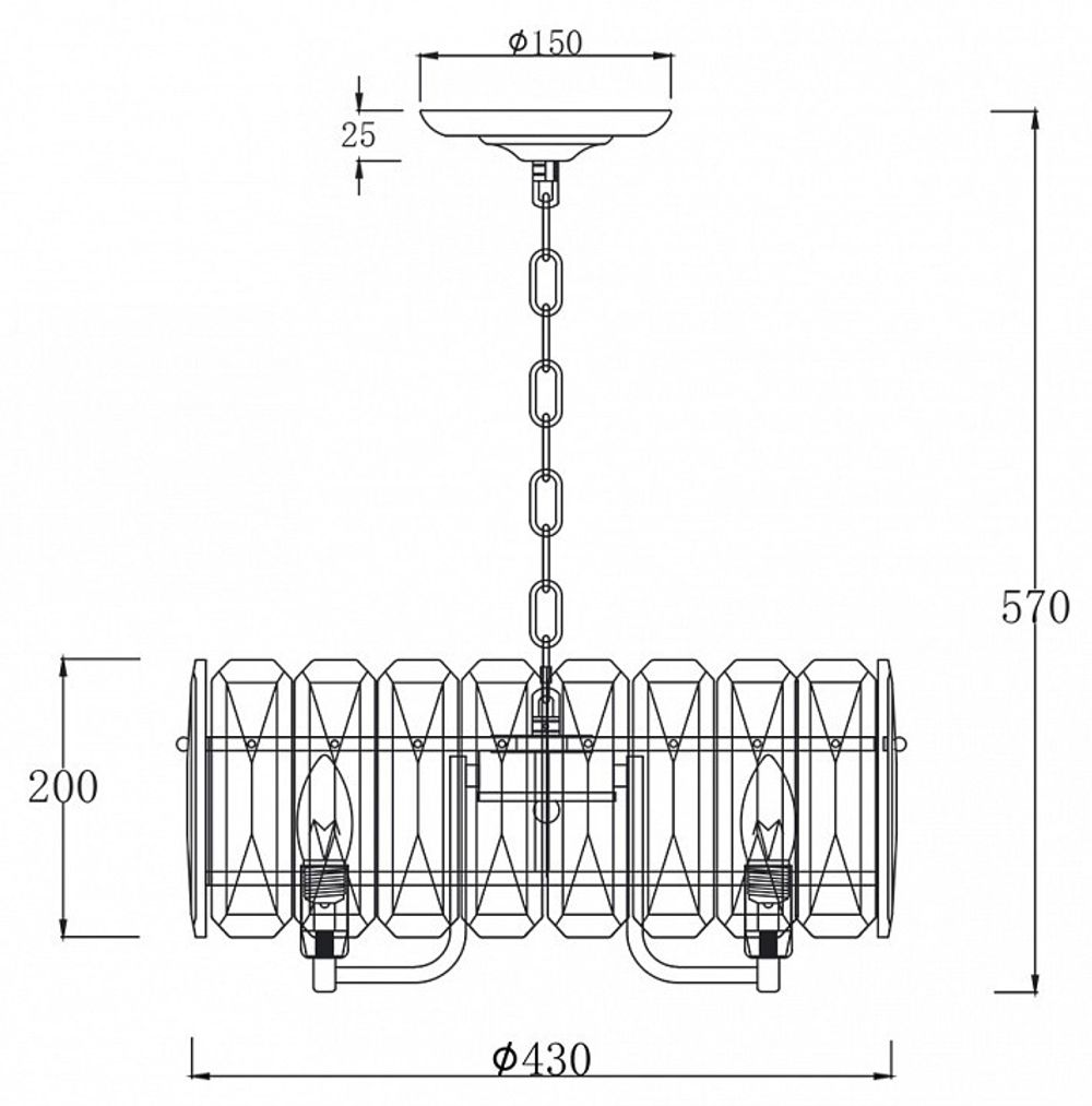 Подвесной светильник Escada Nerissa 2115/6S Chrome