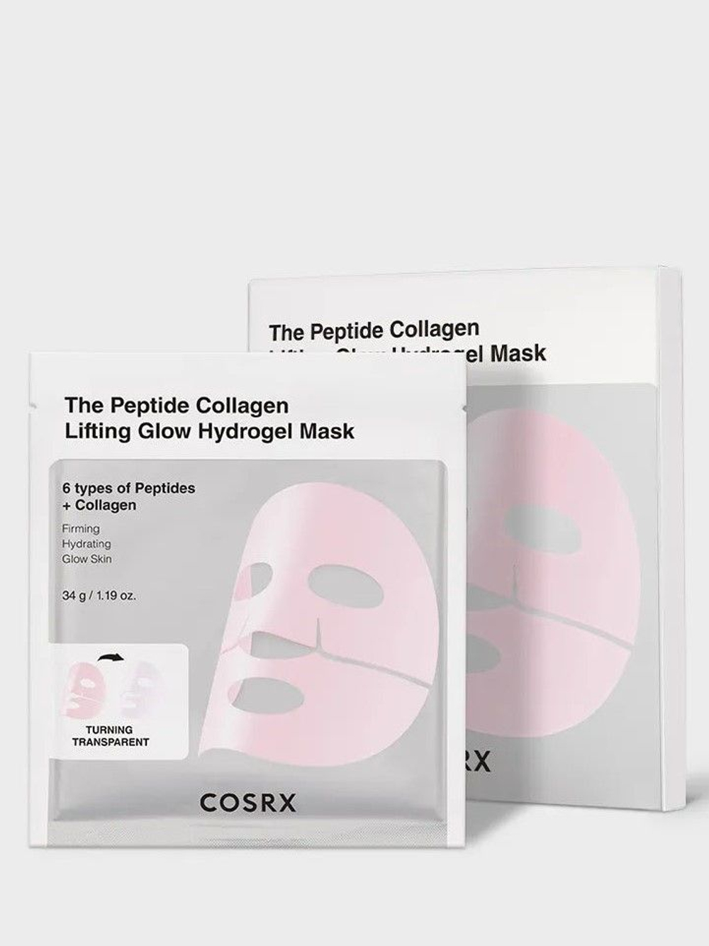 Гидрогелевая маска с пептидами и коллагеном COSRX The Peptide Collagen Lifting Glow Hydrogel Mask 3 шт.