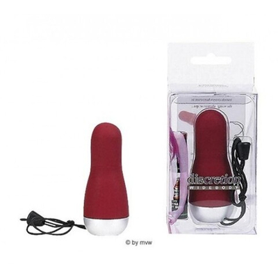 Минивибратор красный Discretion (8 см , красный) (Цвет: красный, серебряный)