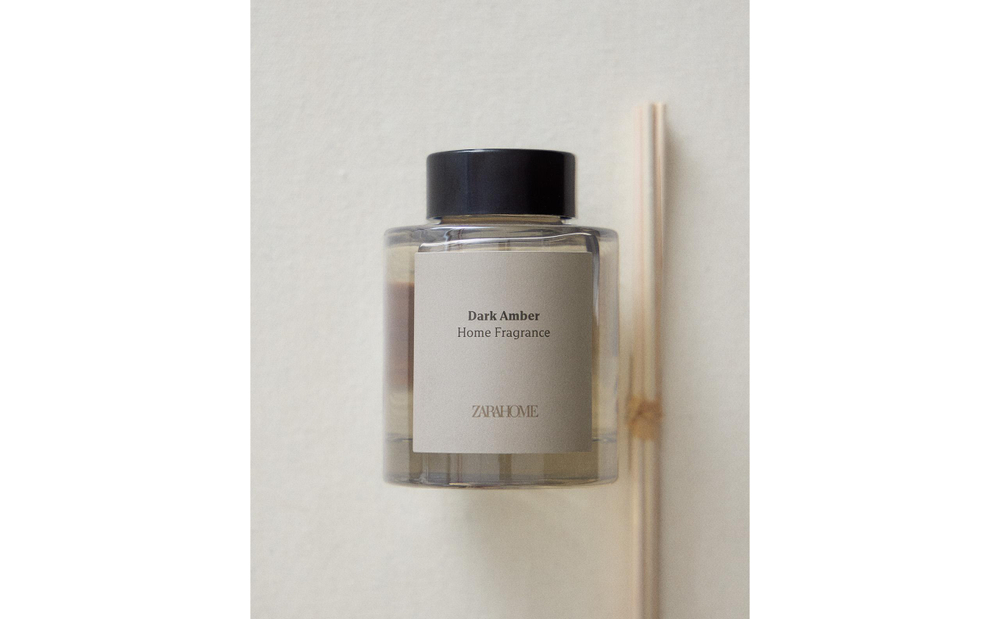 Zara Home Ароматический диффузор с палочками Dark Amber, 100 мл, аромат для дома