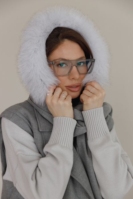 ПАЛАНТИН ГАРЭТ С МЕХОМ СЕРЫЙ