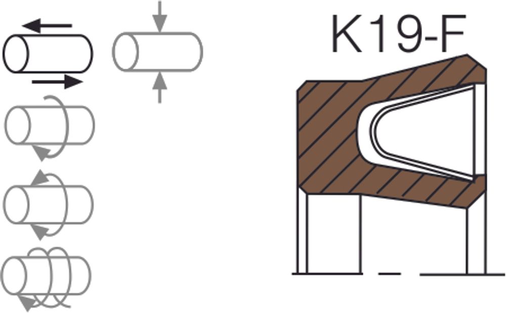 Уплотнение поршня K19-F аналог аксиос Aksios