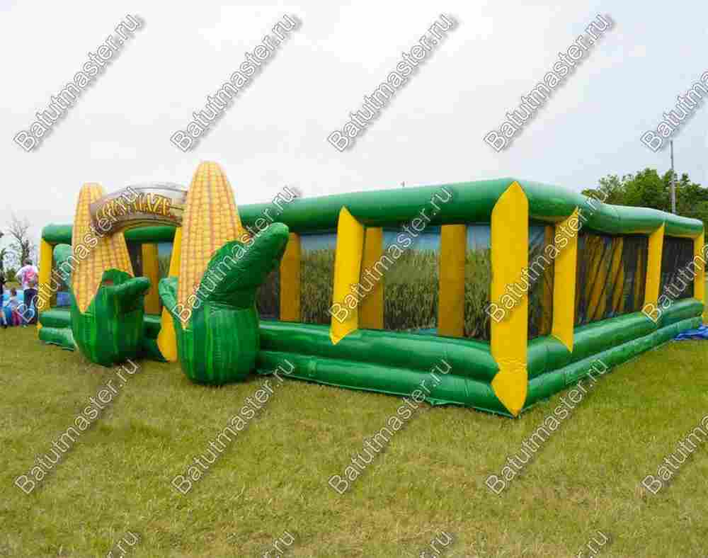 Надувной лабиринт "Кукурузное поле", 10*10*3 м