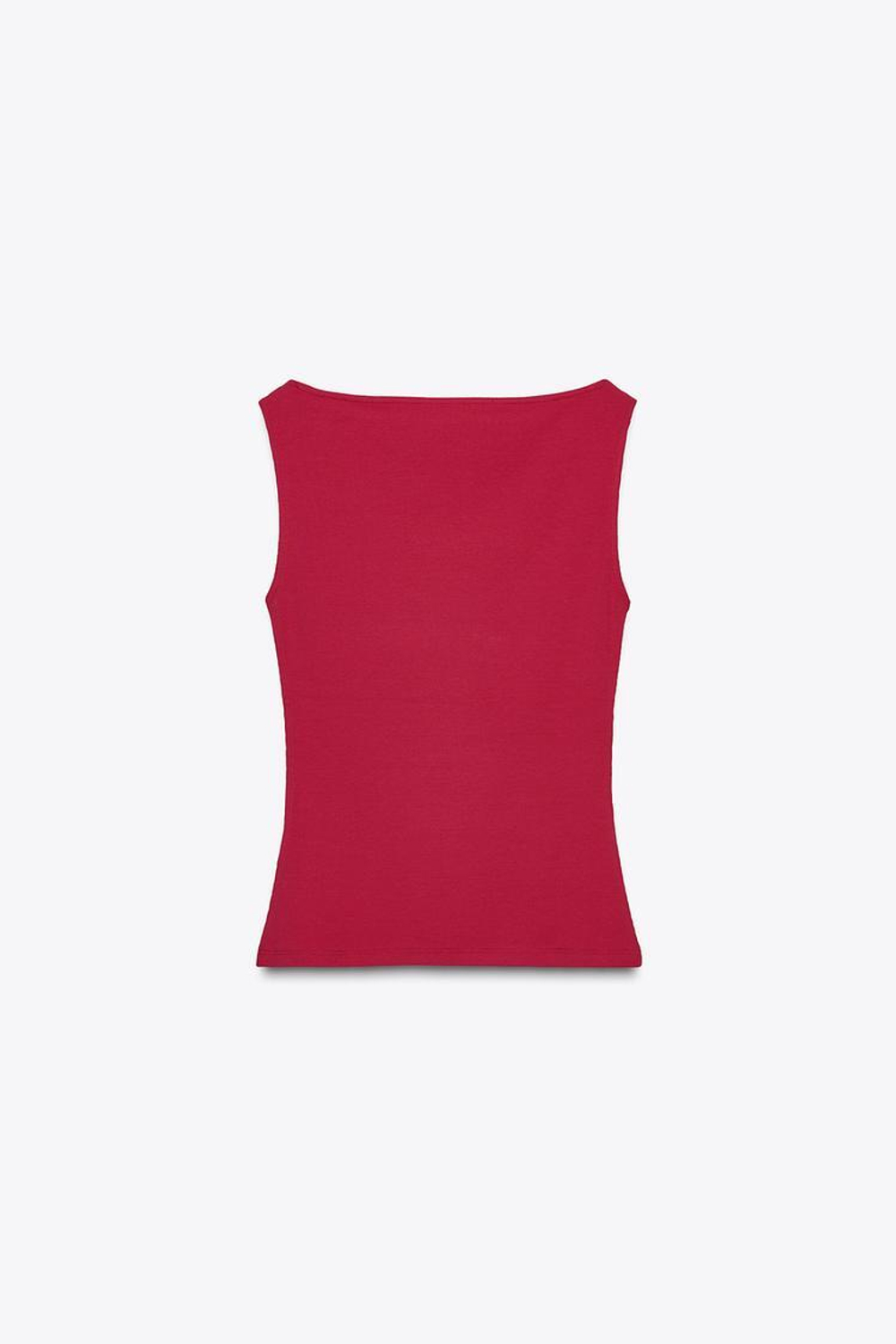 ZARA ТОП В РУБЧИК, ЦВЕТ ФУКСИИ