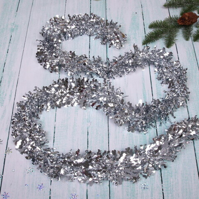 Мишура 2 м 9 см «Яркая змейка», Серебро