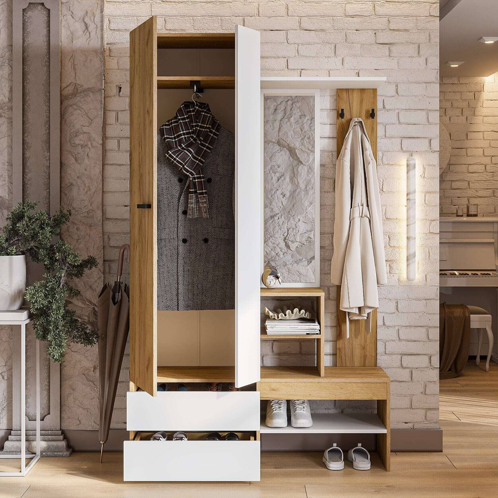 Абрау Вешалка с зеркалом