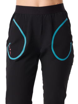 ШТАНЫ ЖЕНСКИЕ RUNNING PANT | BLACK SKYBLUE