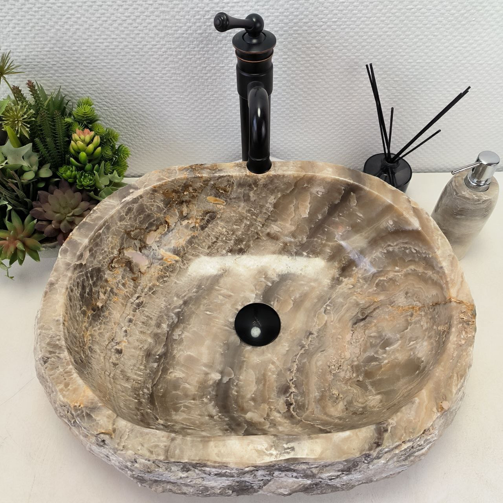 Раковина из оникса Erozy Grey EO-62259 53*42*16 0093