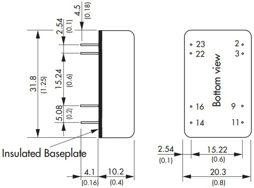 Преобразователь DC-DC модульный TRACO POWER TEN 5-1223