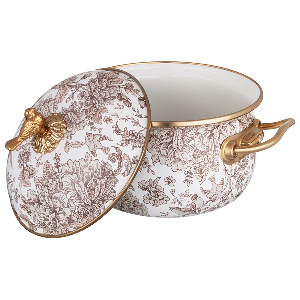 КАСТРЮЛЯ ЭМАЛИРОВАННАЯ LEFARD С КРЫШКОЙ, СЕРИЯ ROYAL GARDEN 2,1Л, ДИА.16СМ ПОДХОДИТ ДЛЯ ИНДУКЦИОН.ПЛ