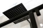 Душевая дверь Cezares Urban 110 URBAN-B-12-110-C-NERO профиль Черный матовый стекло прозрачное