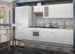 Модульный кухонный гарнитур «Вита» 2800 (Белый), ЛДСП/МДФ, ДСВ Мебель