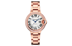 CARTIER Blue Balloon Collection Automatic Mechanical Movement Rhinestone Embellished Women"s Watch Watch 33mm