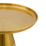 Столик кофейный dahl, D60х52 см, латунь/зеленый