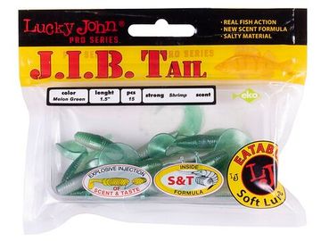 Твистеры съедобные LJ Pro Series J.I.B TAIL 1.5in (3,8 см), цв. T40, 15 шт.